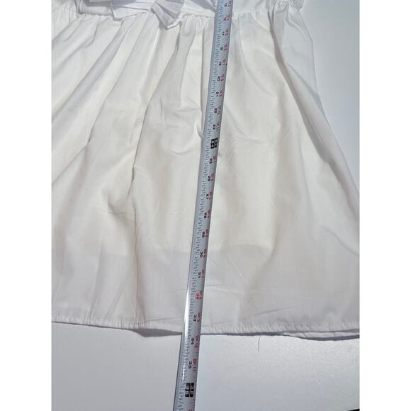 Entro White Ruffle V-Neck Mini Dress - Size L - Picture 4 of 9